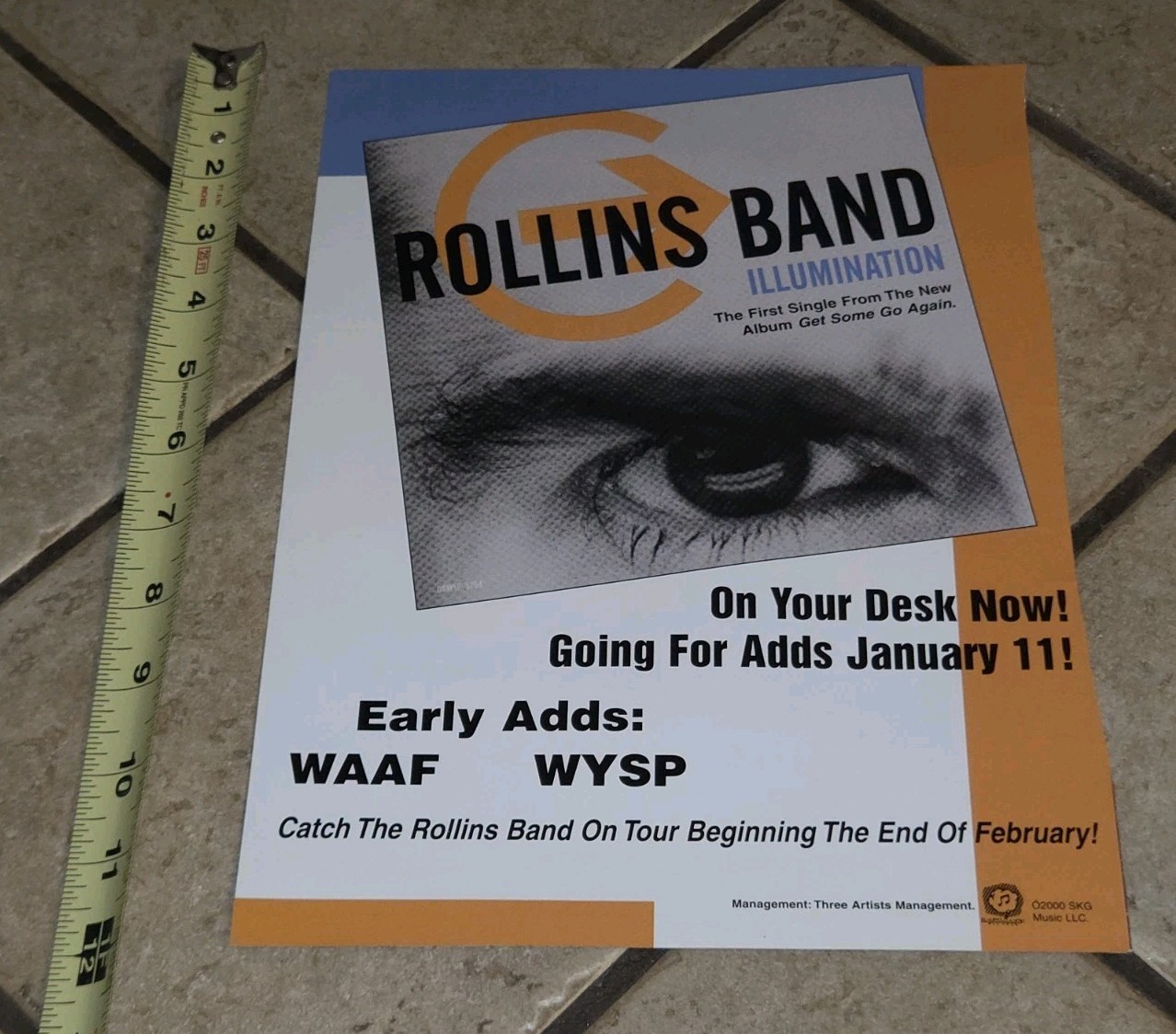 Henry Rollins Band Illumination 1990’S TRADE ROCK RADIO STATION AD Poster 9×12