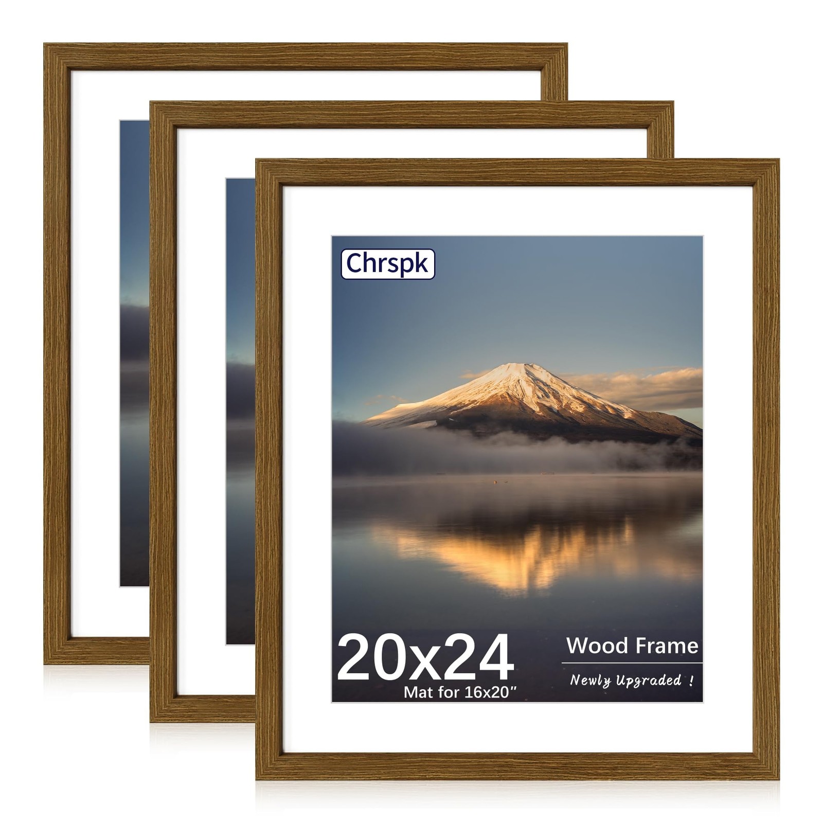 20X24 Poster Frame, Display Pictures 16X20 with Mat or 20X24 Without, Wall Ha…