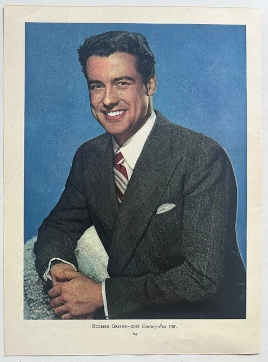 RICHARD GREENE – 1946 full page UK magazine annual poster