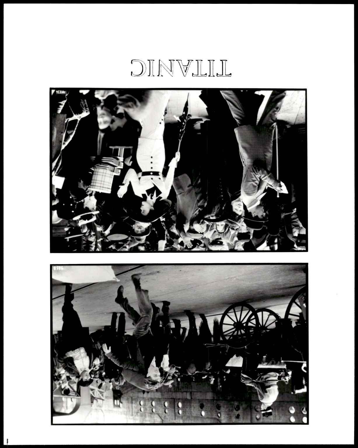 TITANIC Movie Contact Sheet Black & White Production Stills Memorabilia