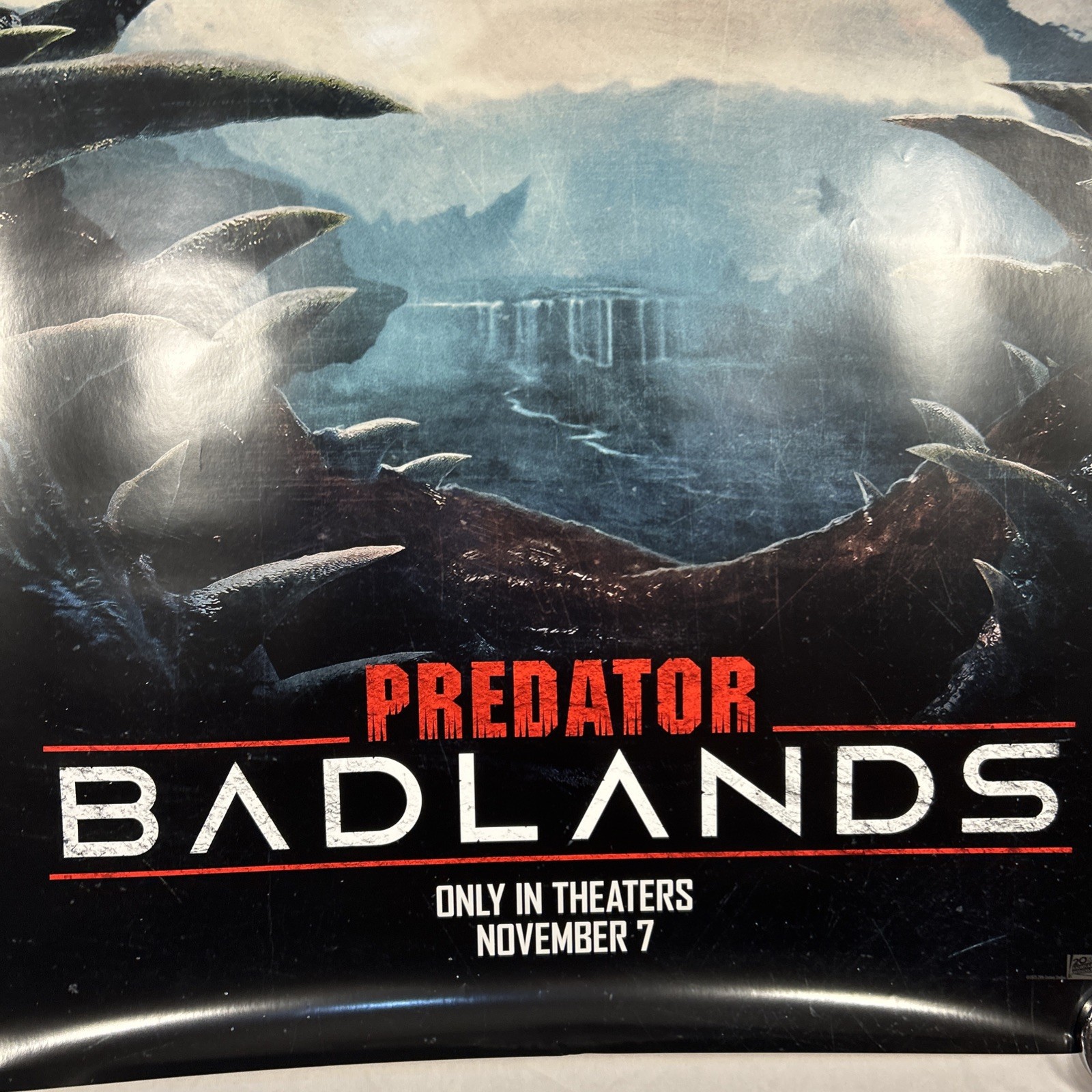 Predator Badlands Double-Sided Advance Movie Poster 27×40 Theater Promo Used