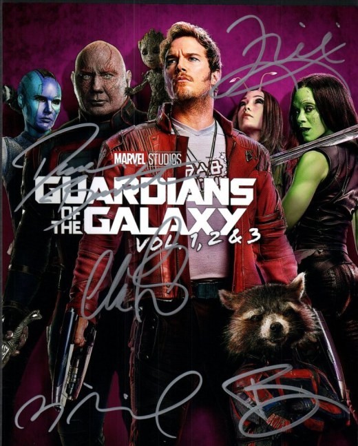 Guardians Of The Galaxy Autographed Original 8×10 Photo LOA TTM