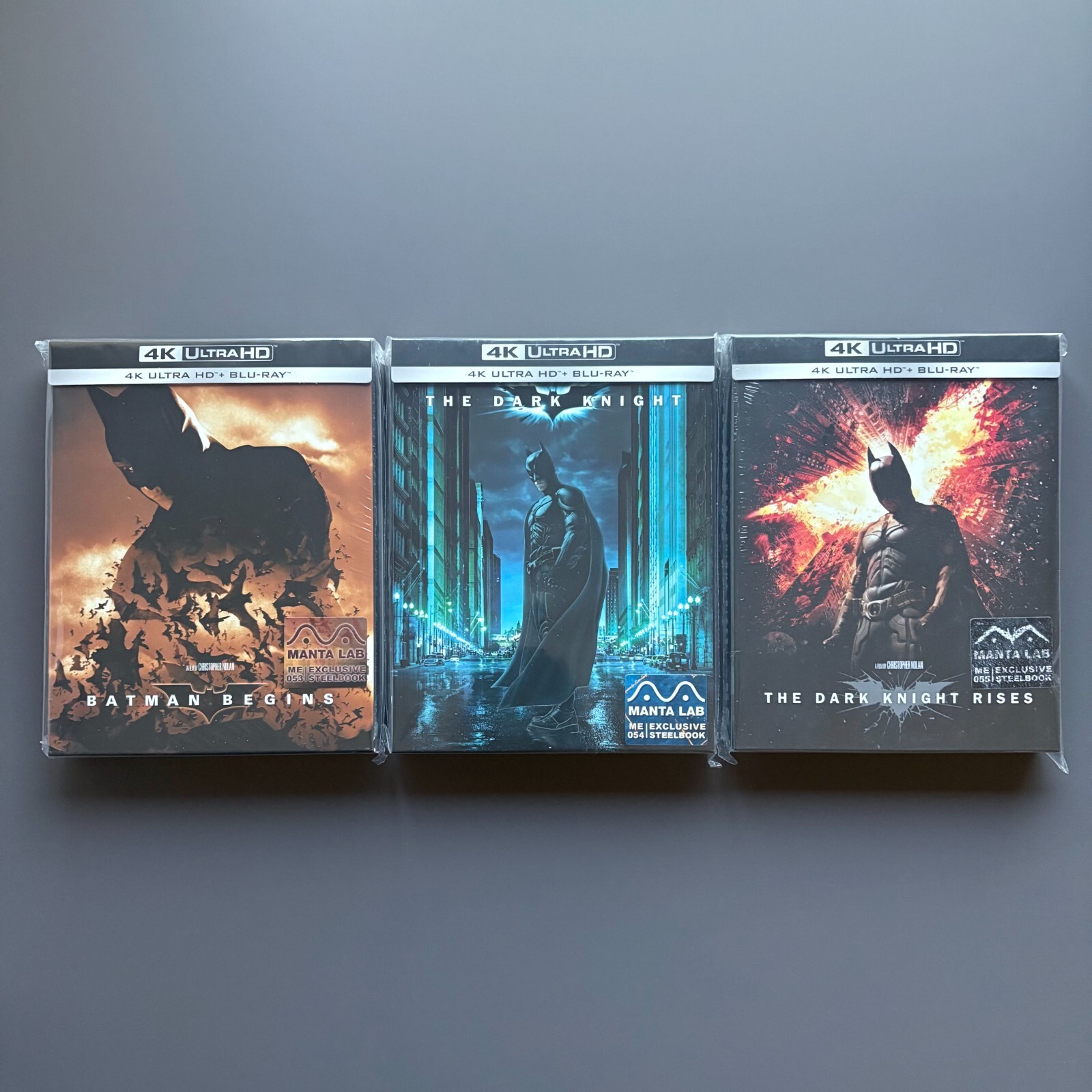 The Dark Knight Trilogy Steelbook [4K UHD+2D+Bonus] Full Slip Manta Lab