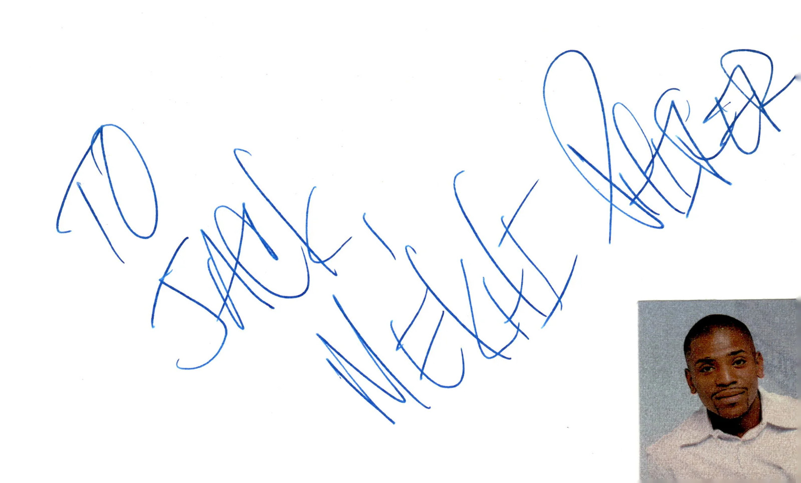 Mekhi Phifer Signed Auto 3×5 Index Card ER