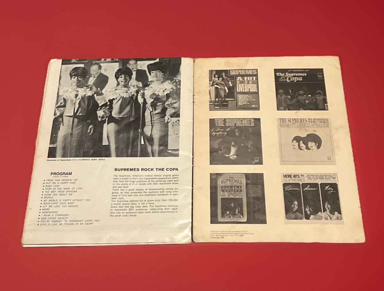 Vintage 1966 The Supremes Tour Program A Night With The Supremes Rare Motown