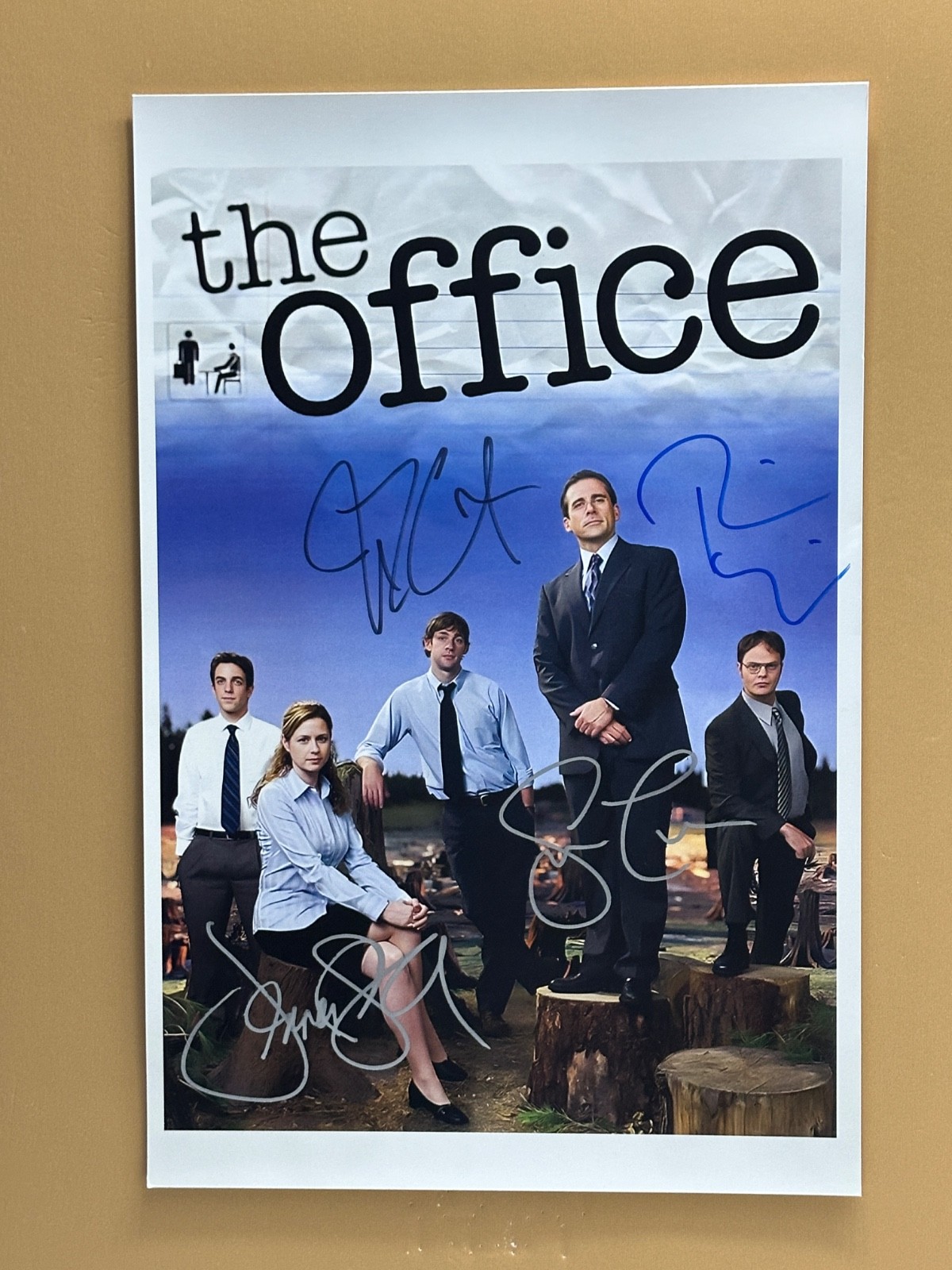 SIGNED THE OFFICE 11×17 TV Series Poster COA by 4 of the actors – Ships FREE