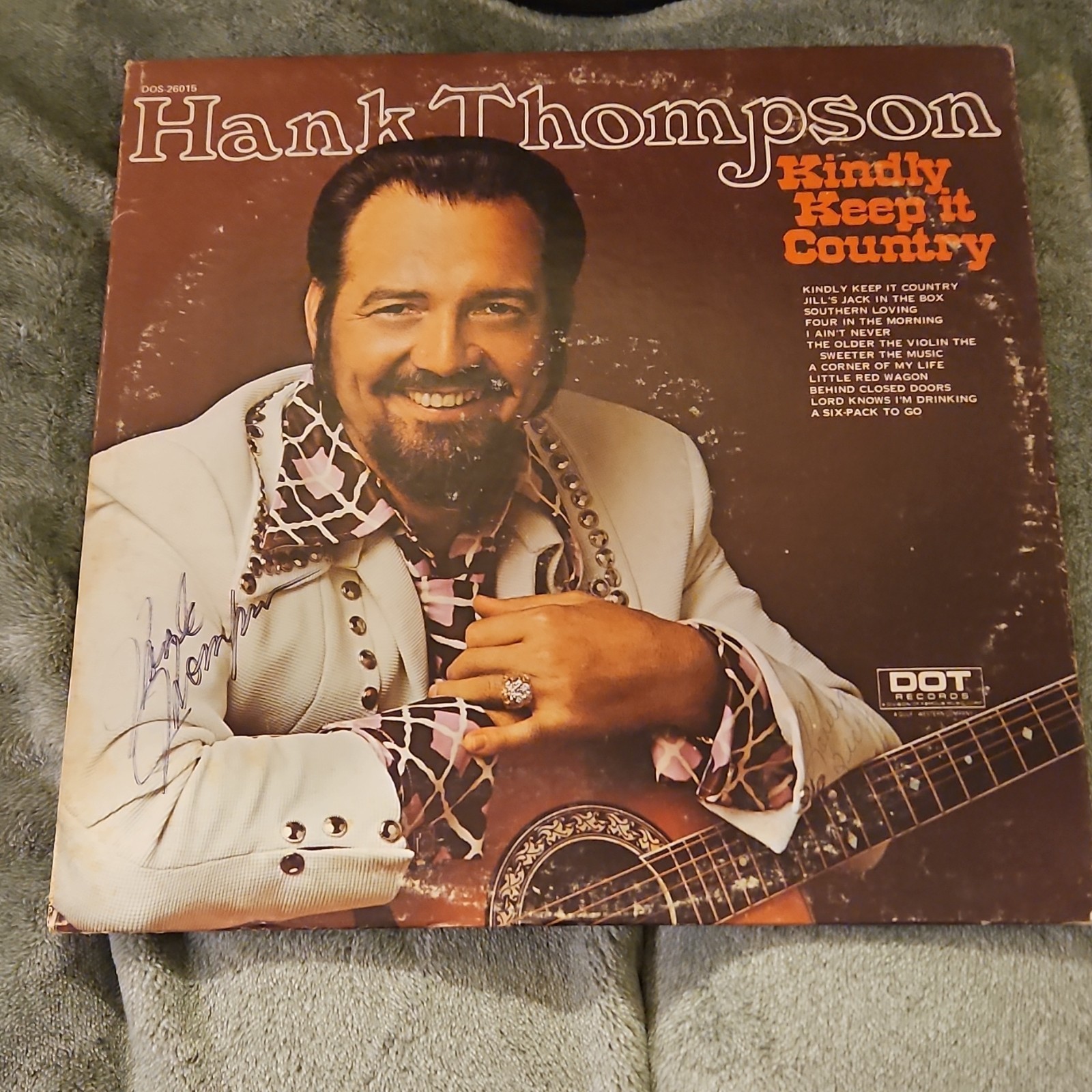Hank Thompson Kindly Keep It Country Signed Vinyl LP DOT DLP-20113 Autographed