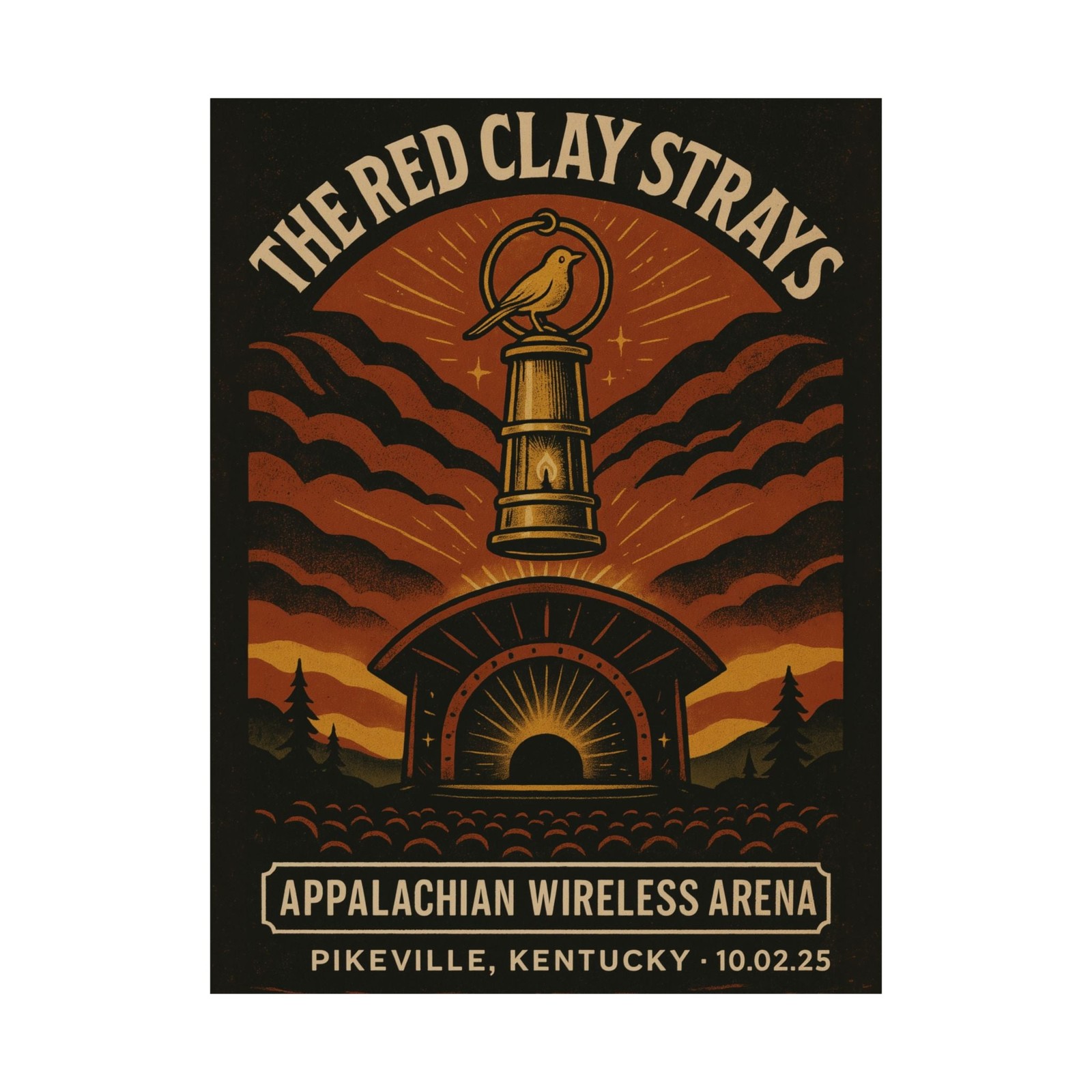 The Red Clay Strays Pikeville KY Concert Print | October 2, 2025 | Appalachian