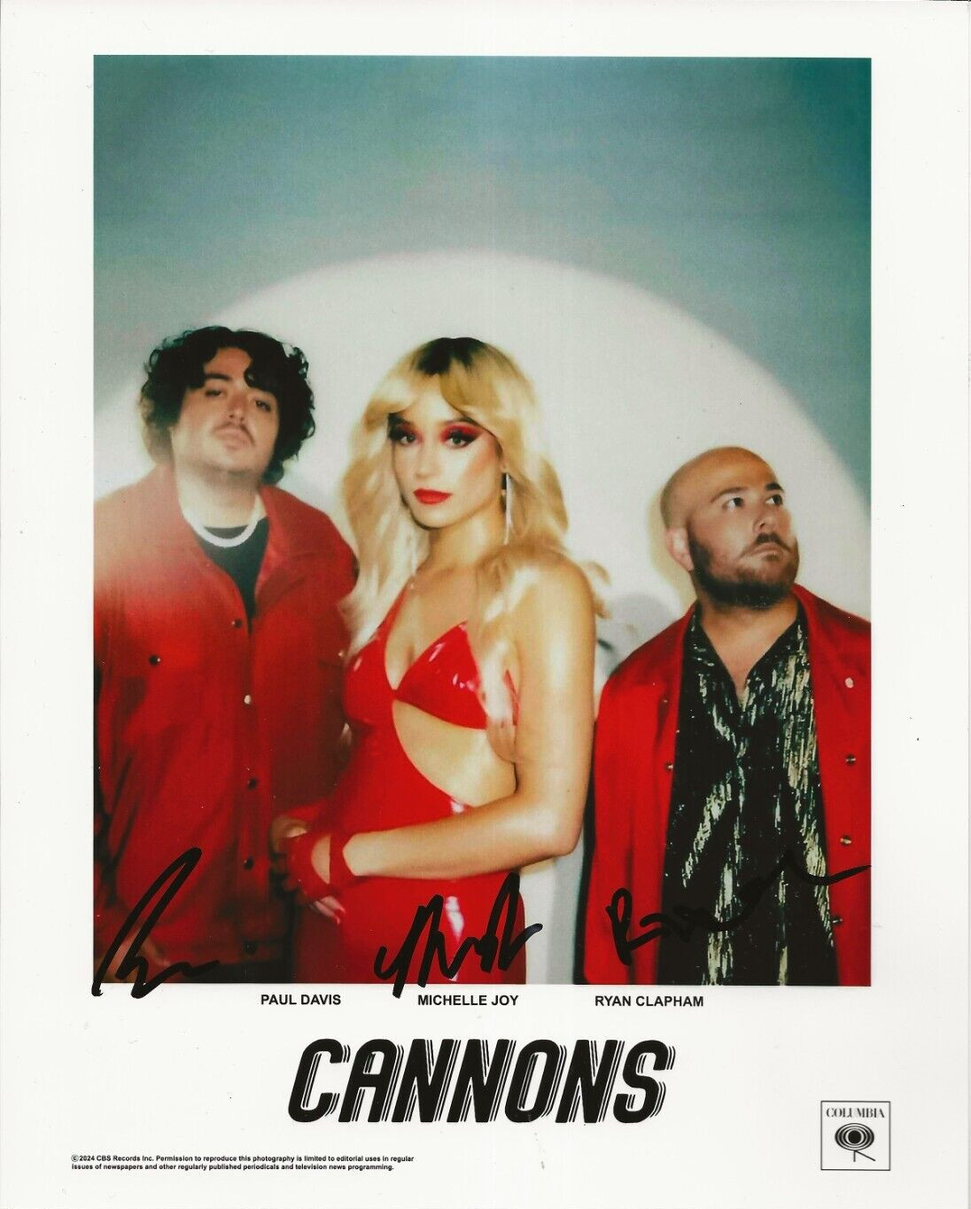 Cannons band REAL hand SIGNED 8×10″ Photo COA Autographed Michelle Joy +2