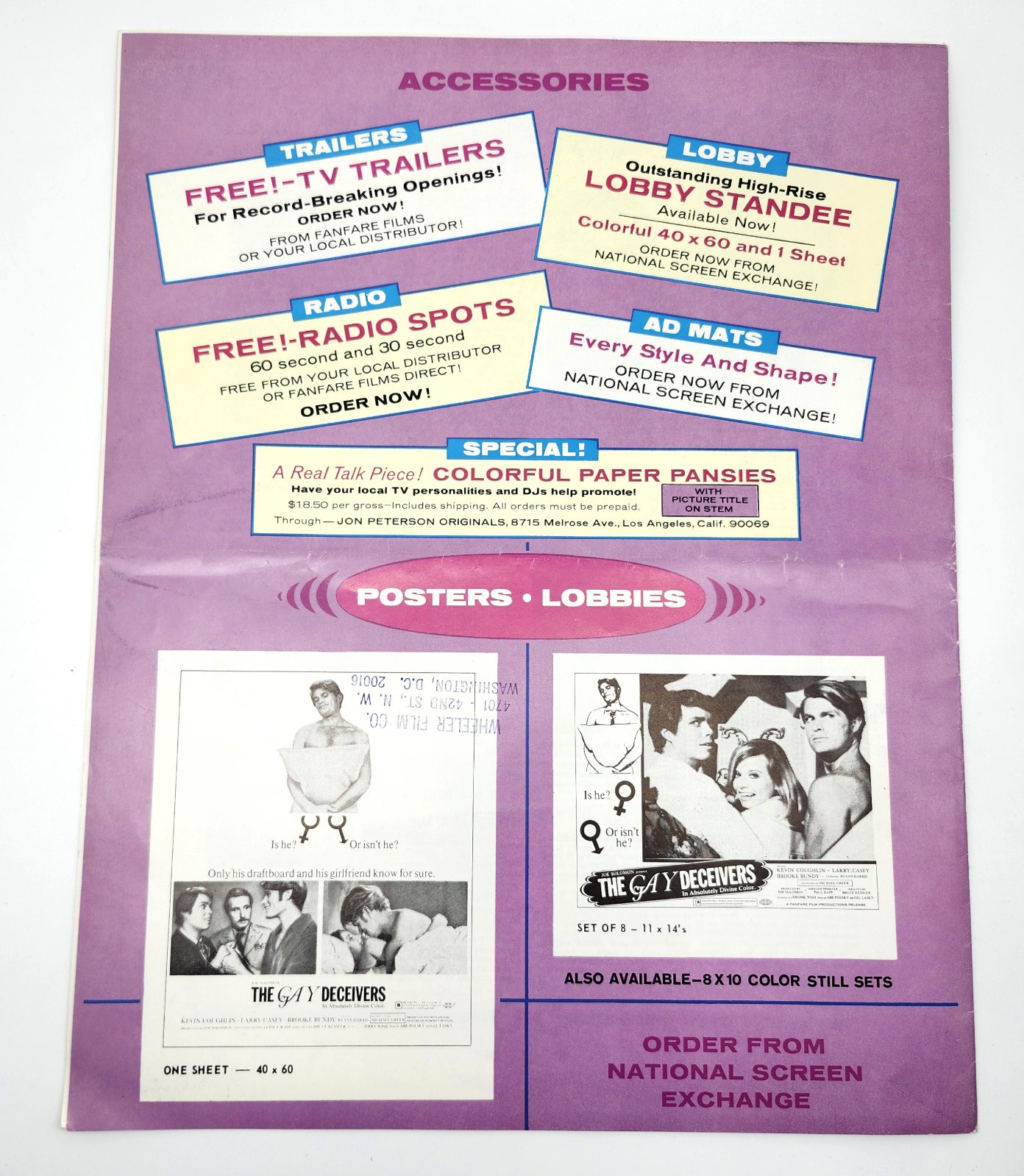 The Gay Deceivers Movie Pressbook Campaign 1969 LGBTQ Comedy