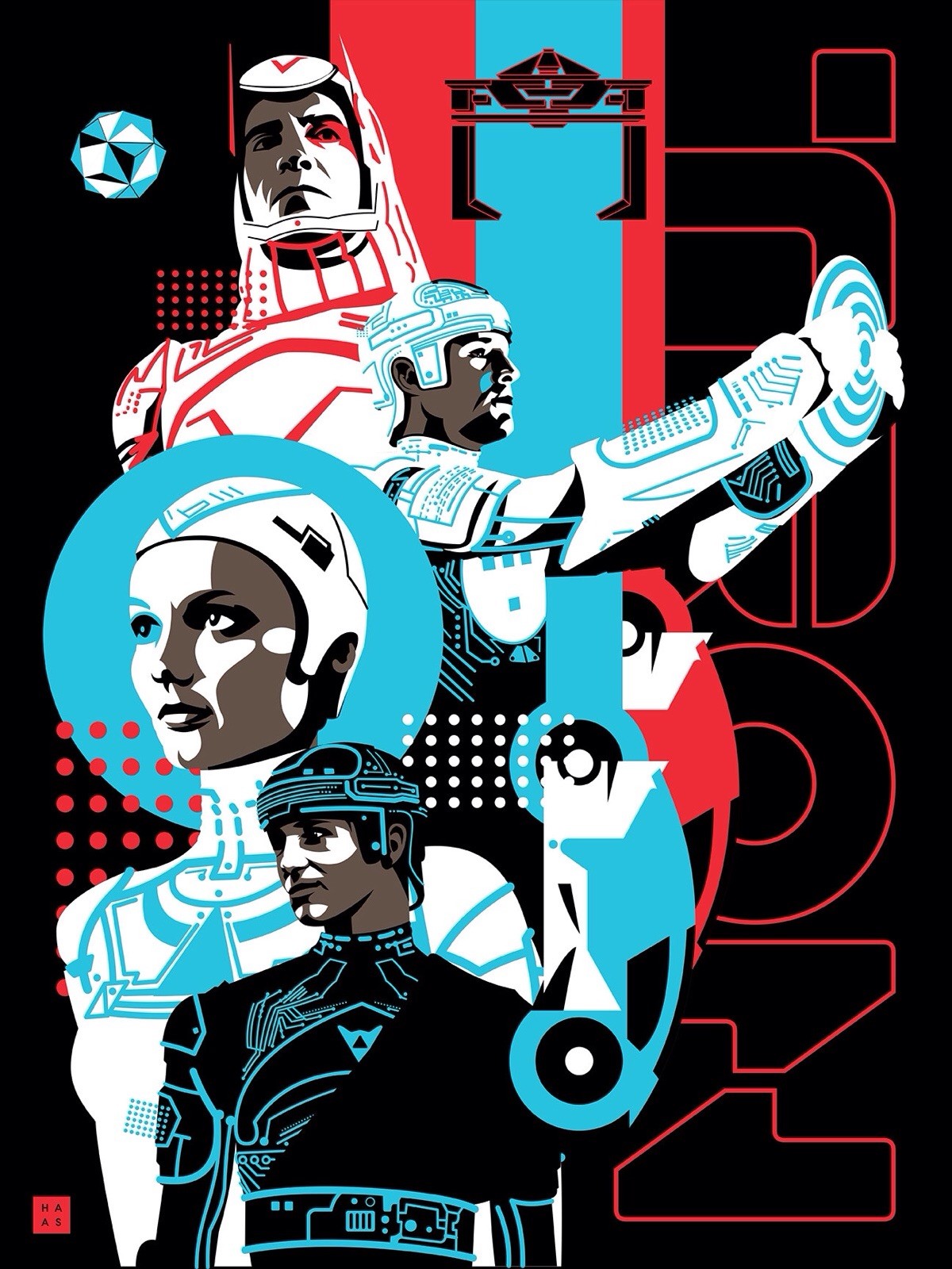 1982 Aesthetic – Tron UV reactive Poster By Danny Haas ￼