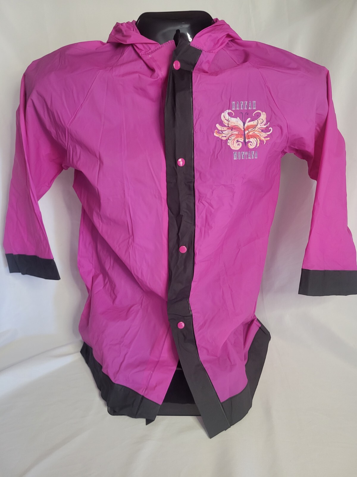 Hannah Montana Pink Disney Channel Rain YOUTH Slicker (Size M/L 10/12)