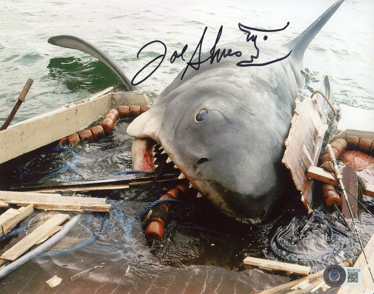 JOE ALVES SIGNED AUTOGRAPHED 8×10 PHOTO + SKETCH JAWS SHARK DESIGNER BECKETT BAS