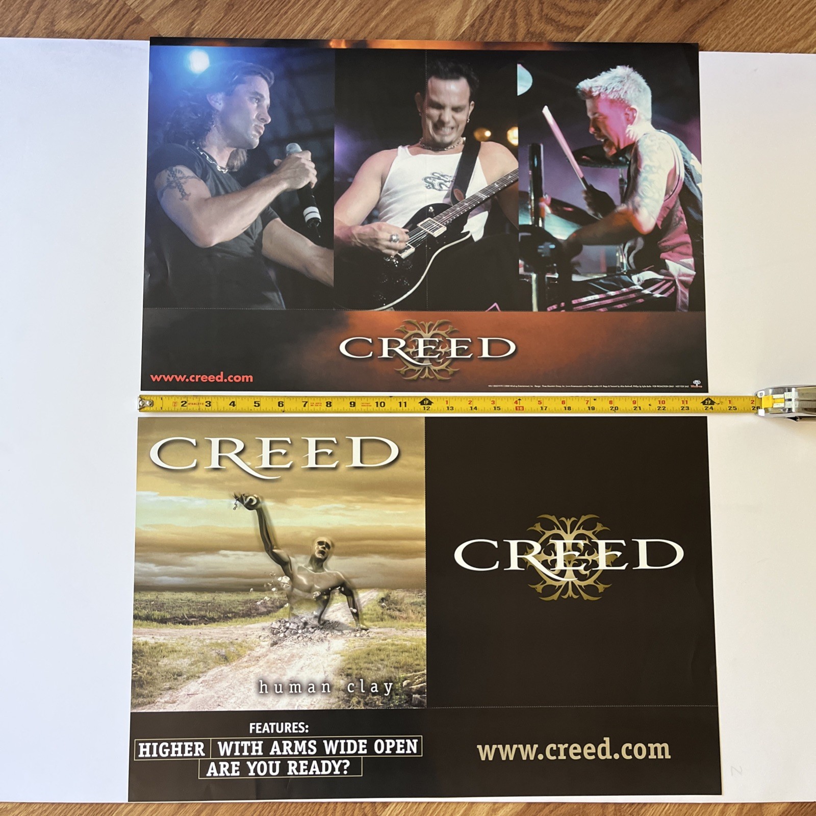 CREED “HUMAN CLAY” 2-SIDED U.S. PROMO POSTER SHOWS GROUP & ALBUM – Alter Bridge