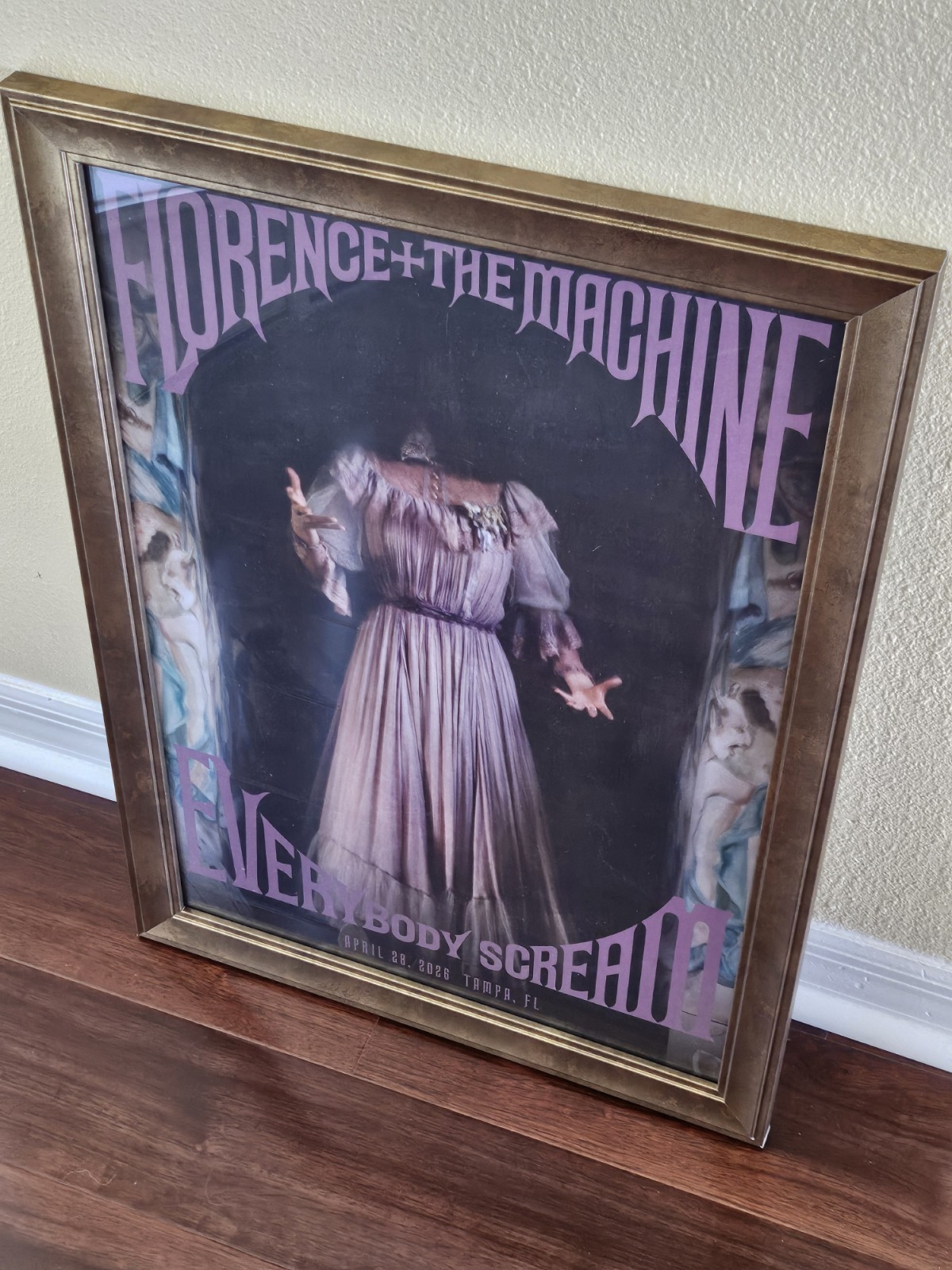 Florence + The Machine Everybody Scream Tampa Framed Concert VIP Memorabilia