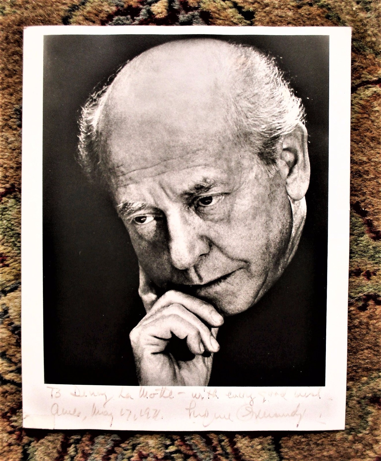 EUGENE ORMANDY Photograph HAND SIGNED, INSCRIBED & DATED 1971