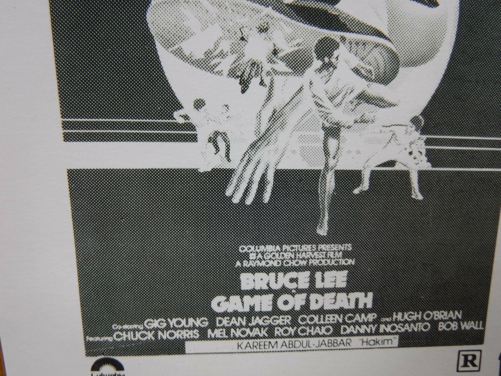 GAME OF DEATH Movie Mini Ad Sheet VTG Advertising Poster Clip Art Film Bruce Lee