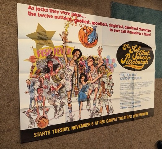 THE FISH THAT SAVED PITTSBURGH-ORIGINAL SUBWAY MOVIE POSTER 1979 Basketball