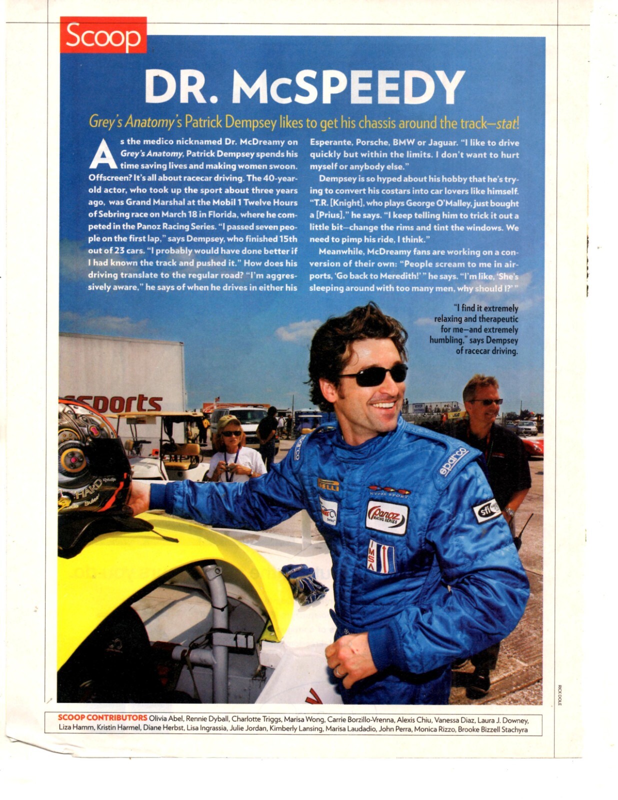 actor Patrick Dempsey career- 1/2 pound clippings lot-80 separate pages!