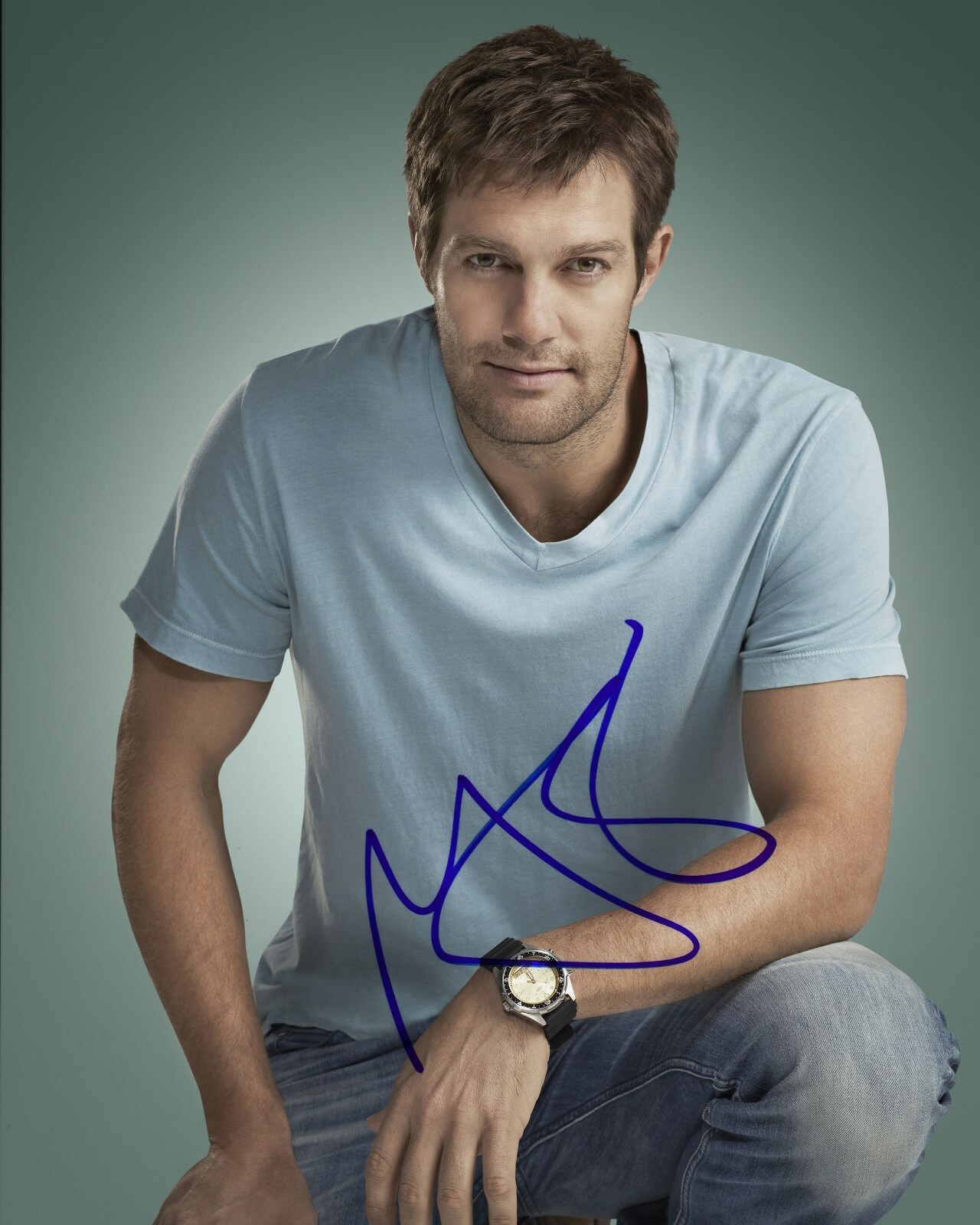 GEOFF STULTS SIGNED 12 STRONG 8X10 PHOTO AUTOGRAPH COA 7TH HEAVEN ENLISTED B