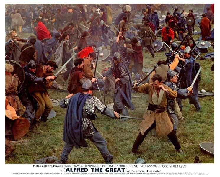 Alfred the Great Original Lobby Card Sword Fighting Battle Scene 1969