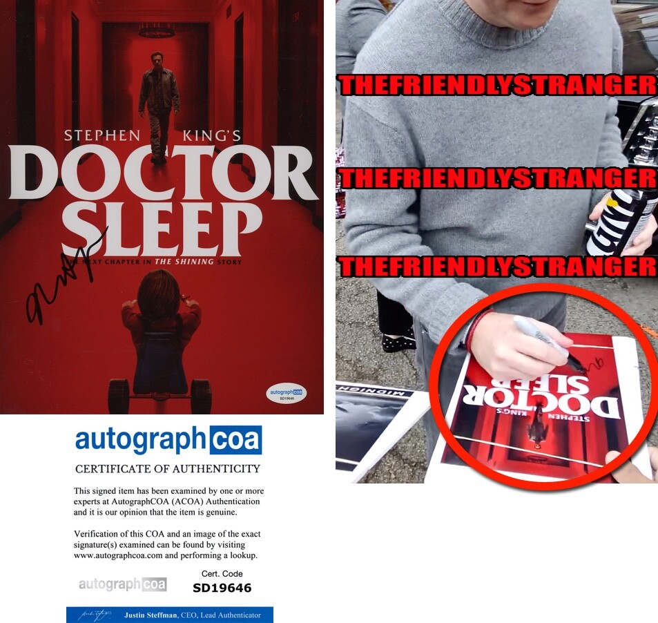 Mike Flanagan signed “DOCTOR SLEEP” 8×10 Photo EXACT PROOF j Director ACOA COA