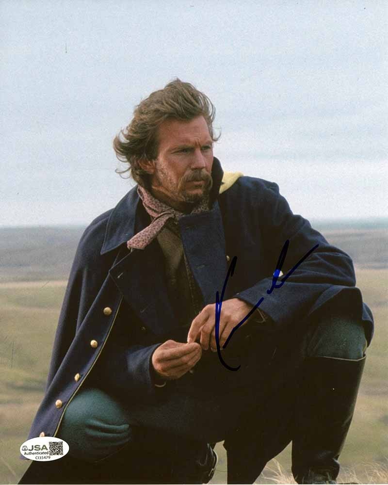 Kevin Costner Dances with Wolves 8X10 Photo Hand Signed Autographed JSA COA