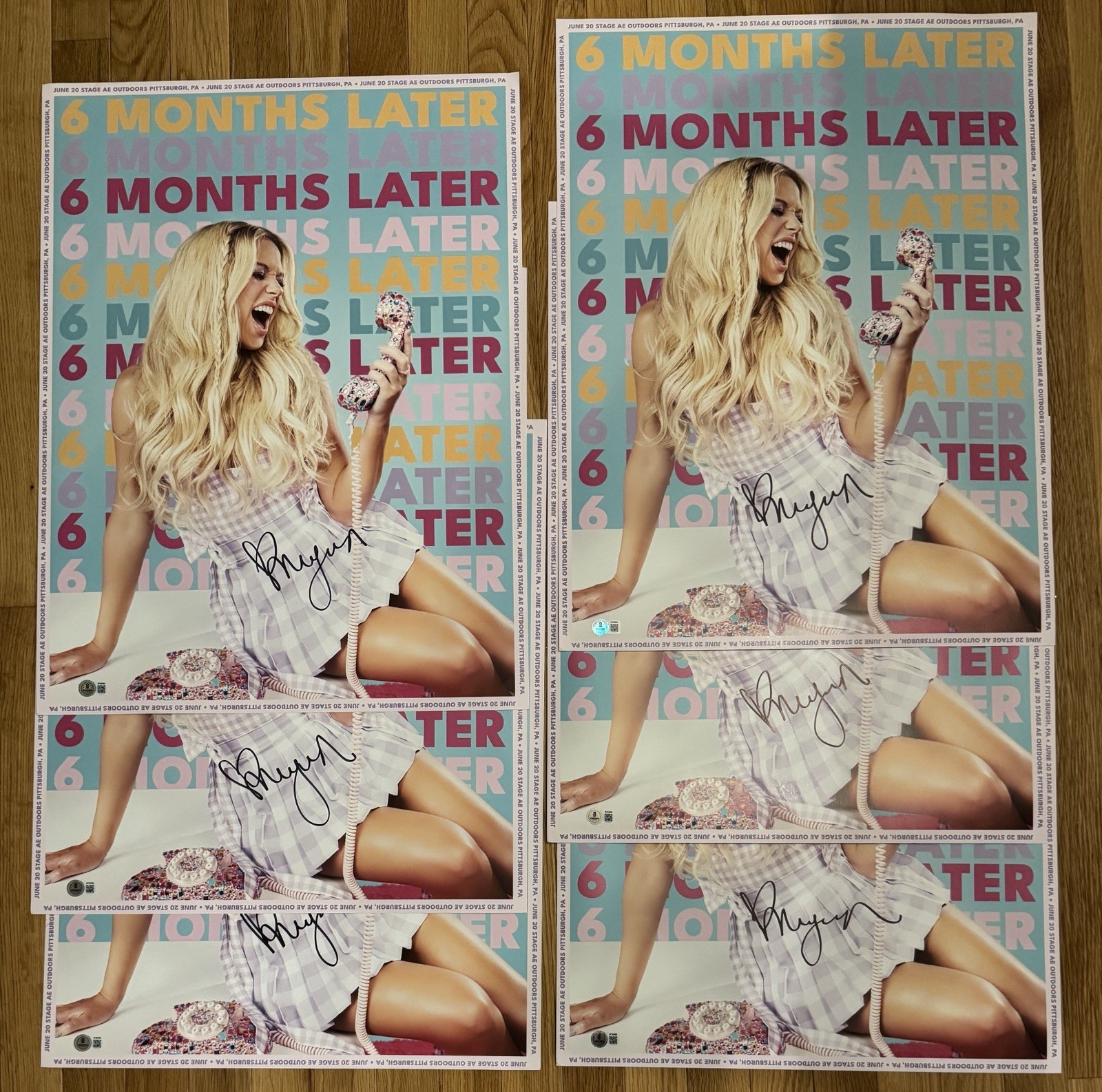 Megan Moroney SIGNED AUTOGRAPHED 2025 Six 6 Months Later Tour Poster VERY RARE