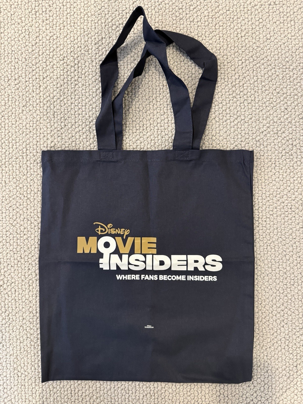 Exclusive DISNEY MOVIE INSDIERS Blue Canvas Tote Bag! VERY RARE! BRAND NEW!