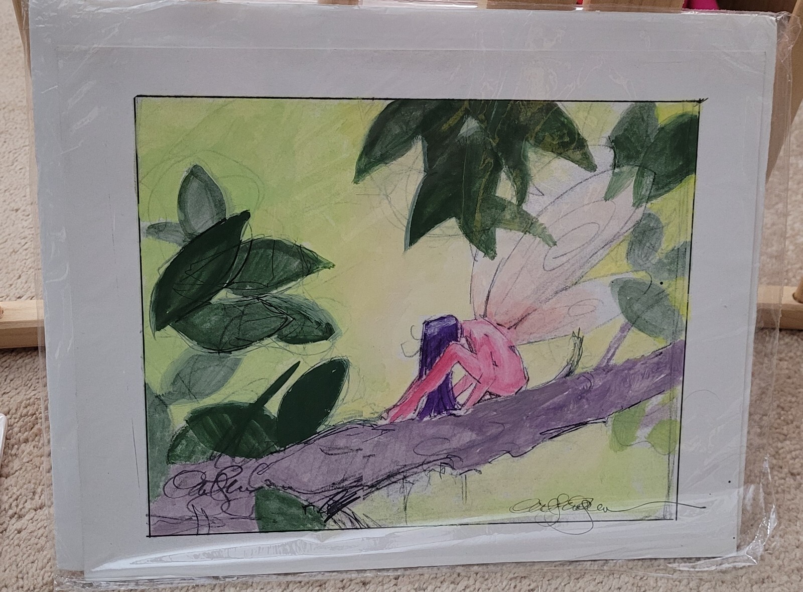 GENUINE VINTAGE CARL LUNDGREN DRAWING ARTIST VINTAGE ILLUSTRATION ORIGINAL