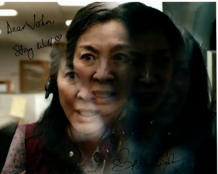 MICHELLE YEOH Signed 8×10 EVERYTHING EVERYWHERE ALL AT ONCE Photograph – To John