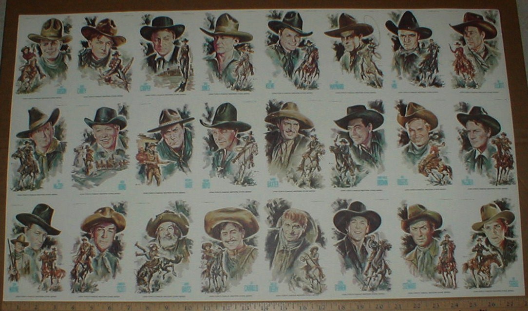 1973 John Ford old Western Cowboy Poster John Wayne Gabby Hayes Randolph Scott