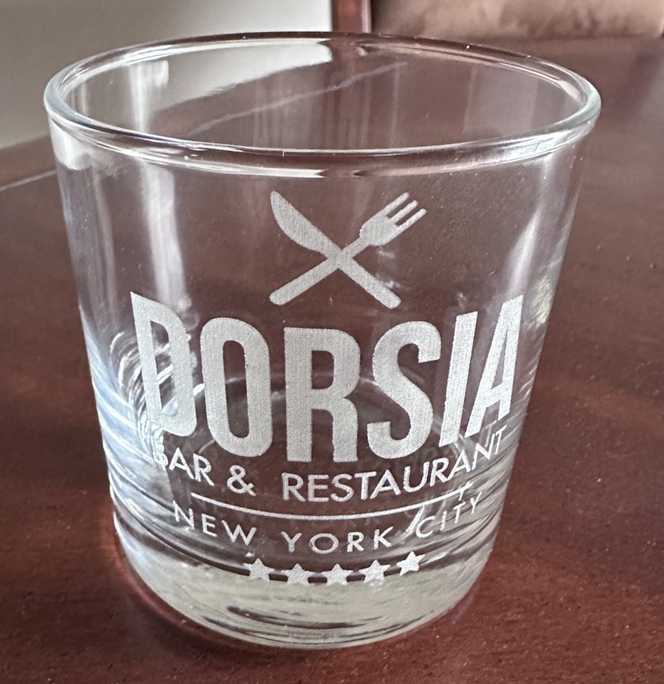 Dorsia Bar & Restaurant Rocks Glass NYC / Manhattan / American Psycho Movie
