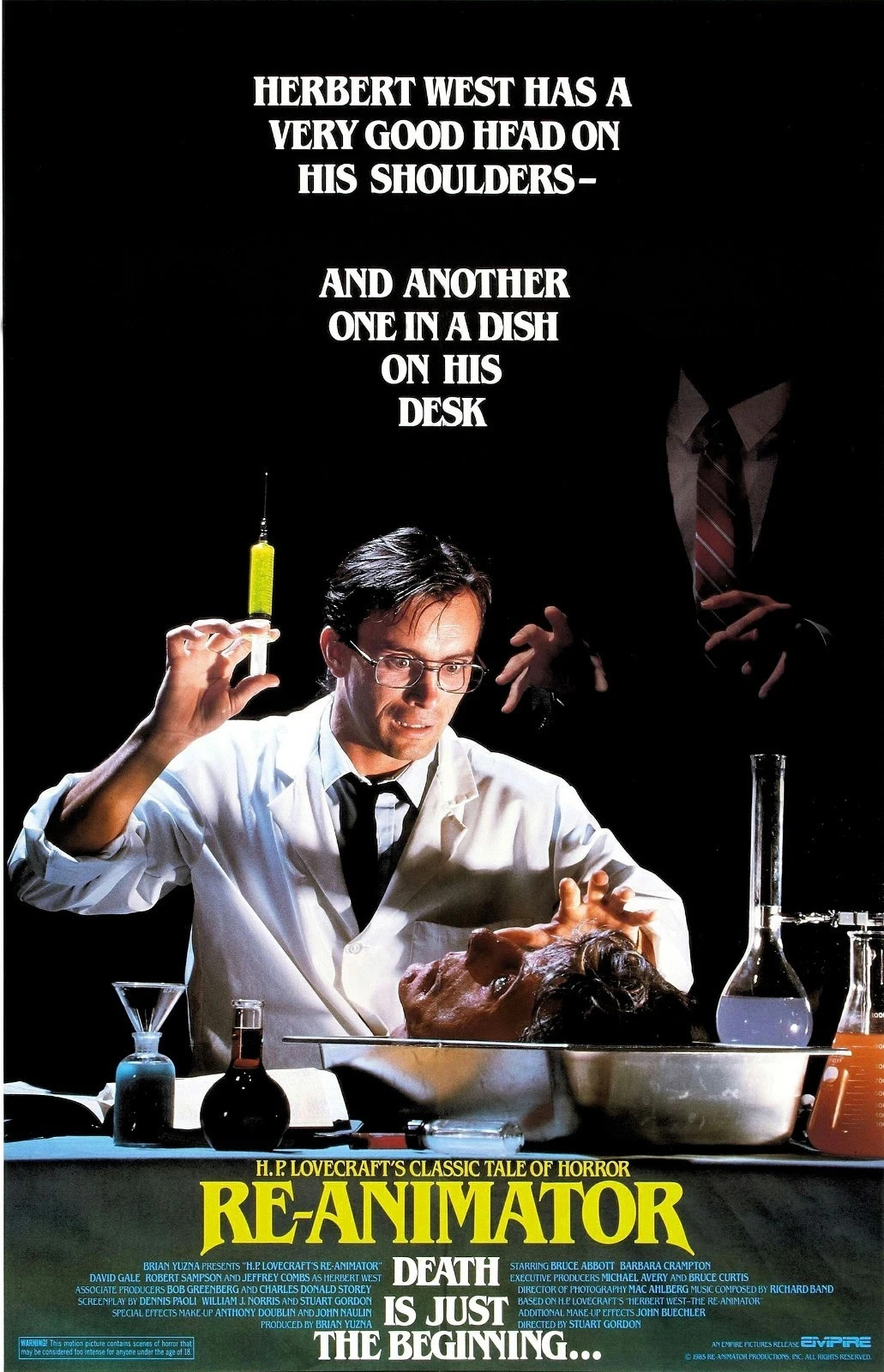 Re-Animator movie poster – 11 x 17 inches – Jeffrey Combs