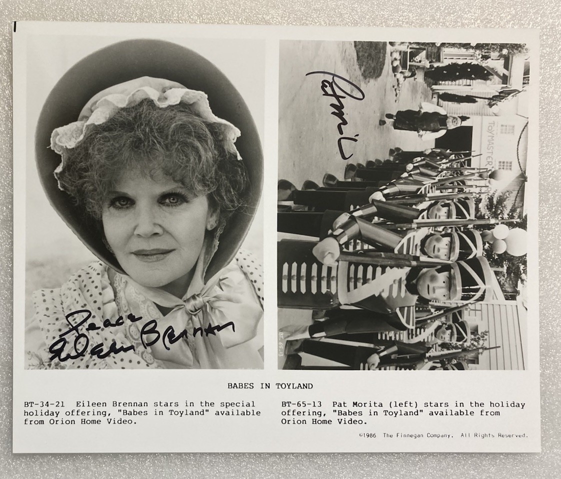 PAT MORITA & EILEEN BRENNAN Hand Signed Autographed 8 X 10 PHOTO W/COA