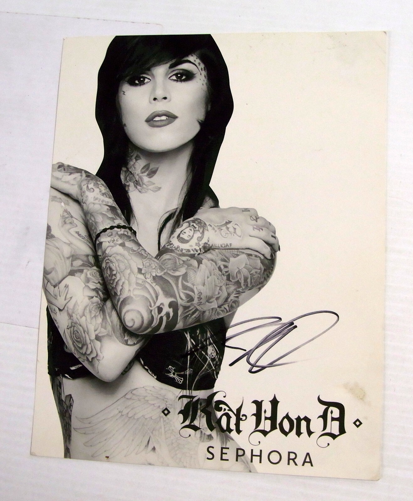 KAT VON D Autographed SEPHORA Advertisement 11 x 9″ poster MIAMI Ink Star