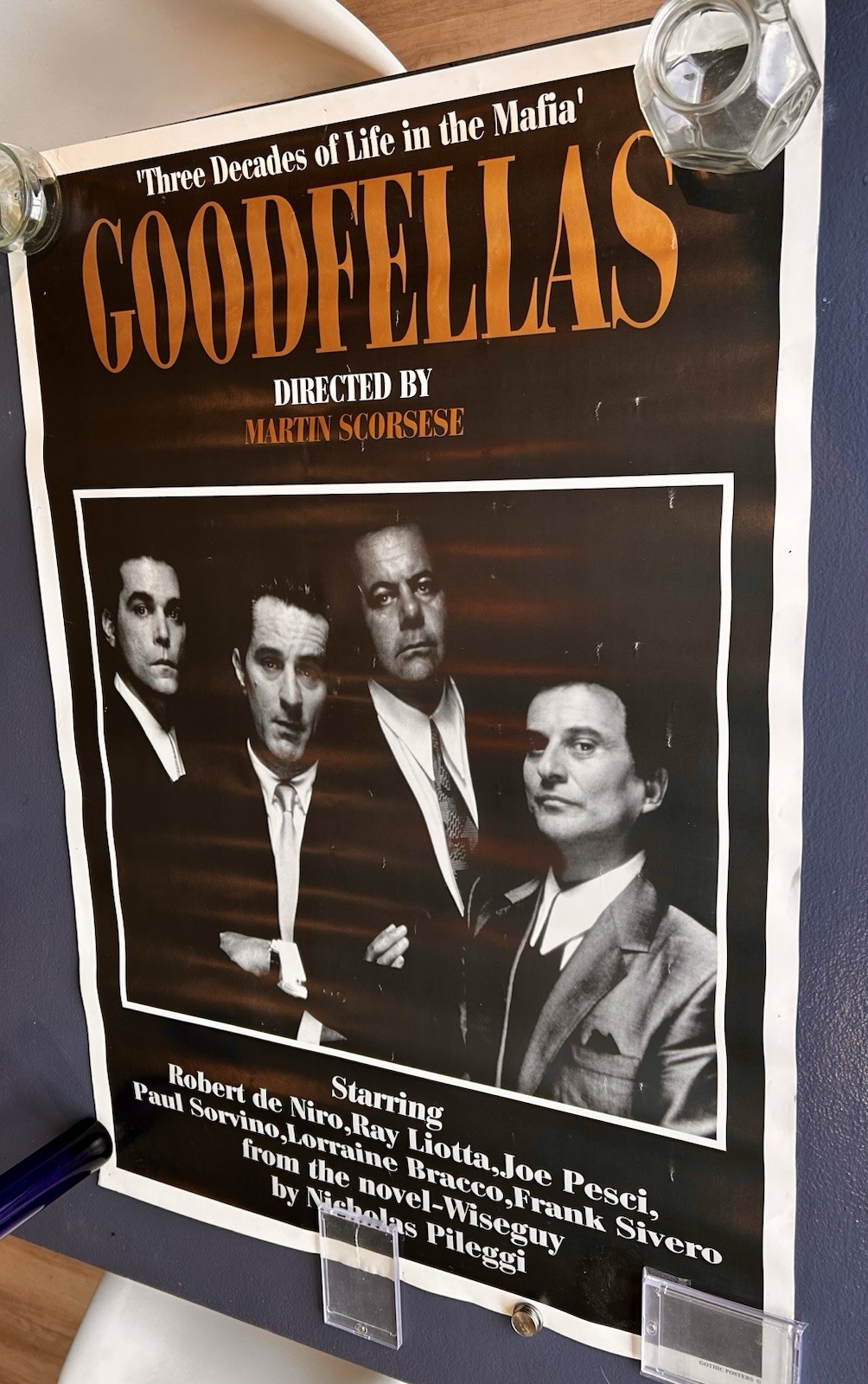 Vtg GoodFellas Film Movie Poster 25×35 Ray Liotta Robert De Niro Joe Pesci 1995