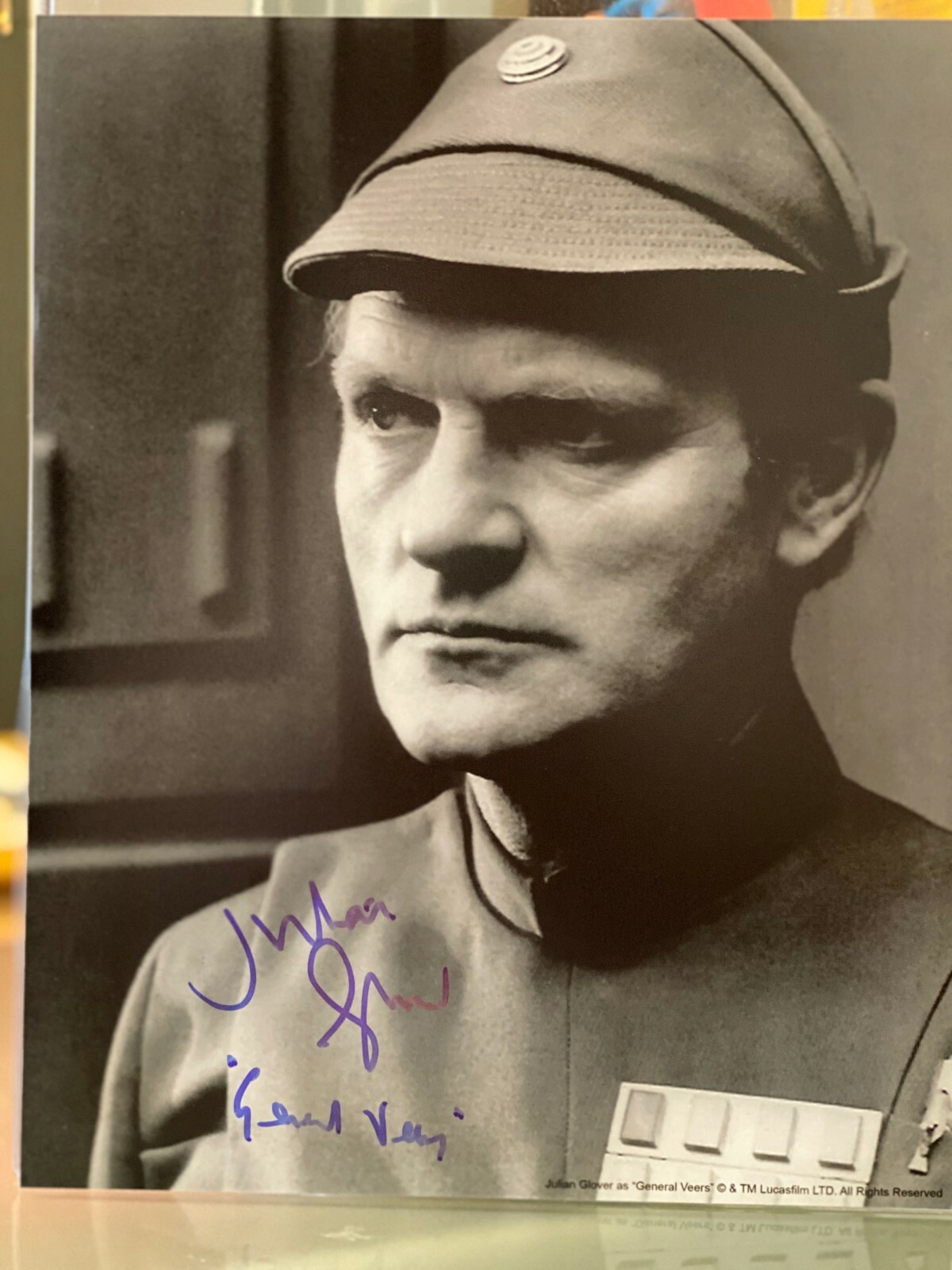 Star Wars ESB Julian Glover as General Veers Autographed 8×10 photo (Beckett)