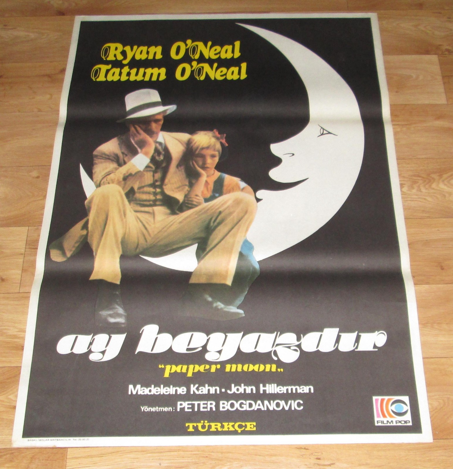 PAPER MOON 1973 Ryan Tatum O’Neal Vintage ORIGINAL 27×40 Turkish Movie Poster NM