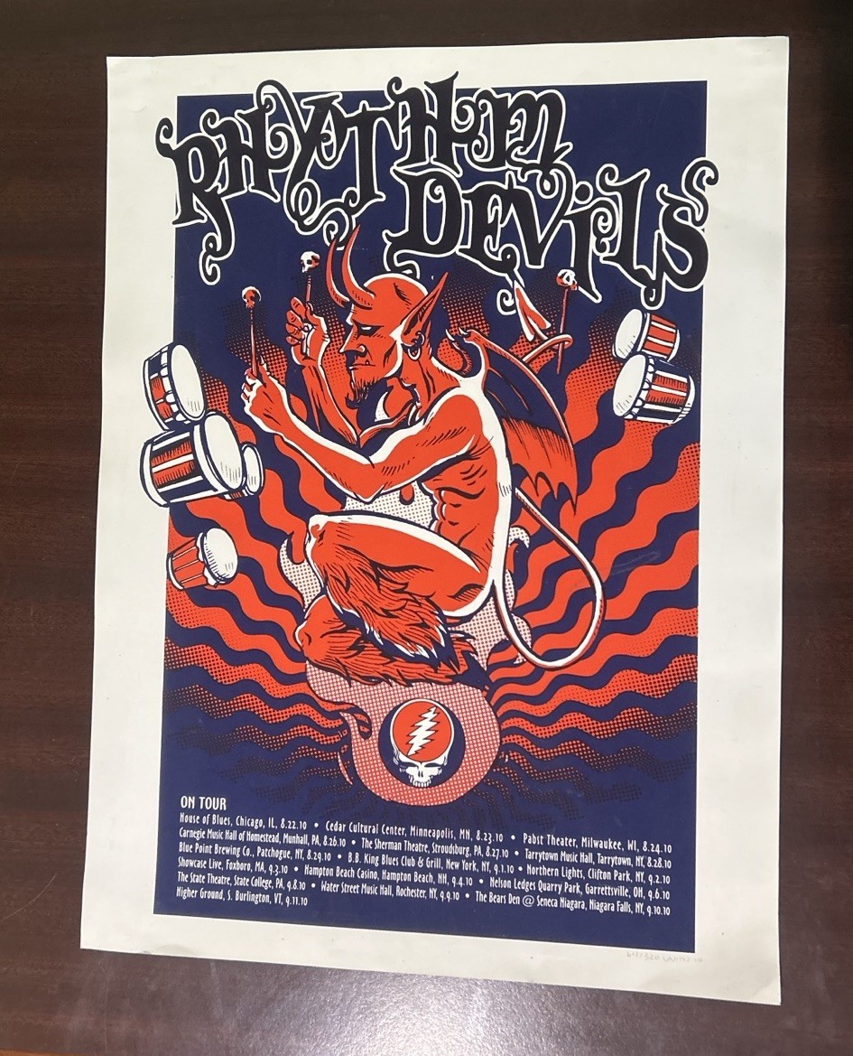 Rhythm Devils Fall Tour 2010 Poster Unitus Mickey Hart Bill Kreutzmann
