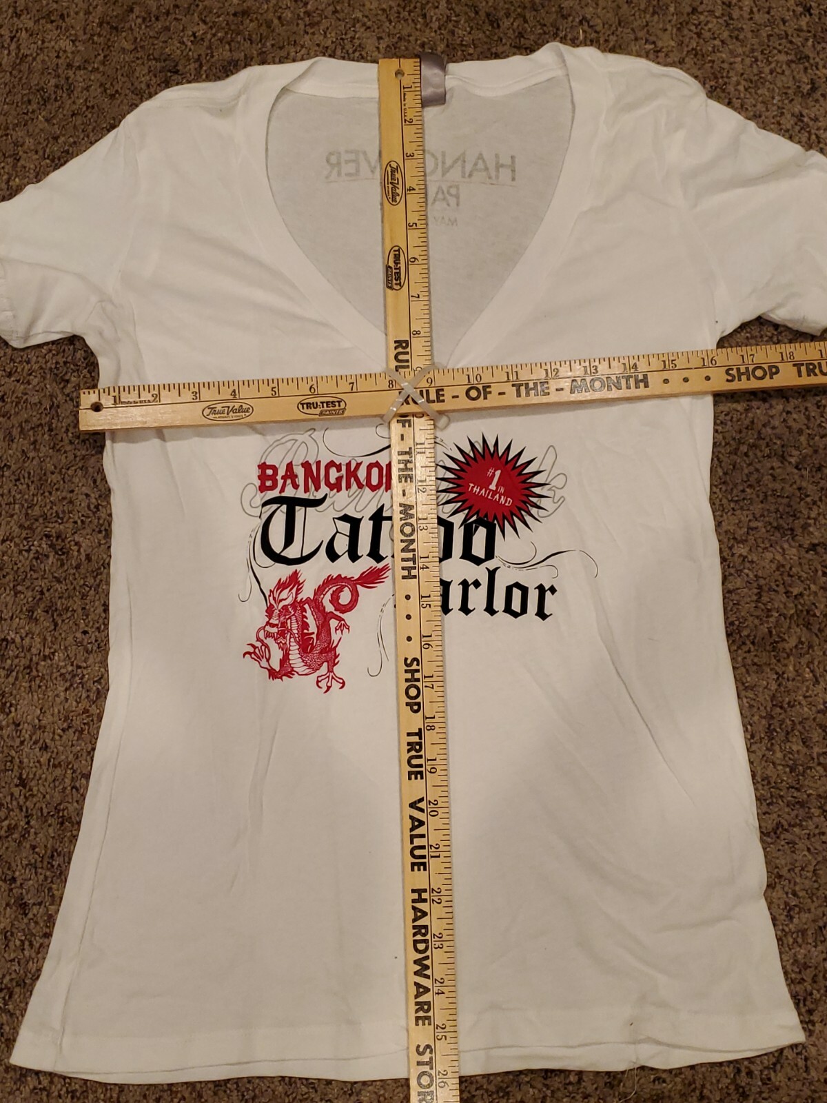 Hangover Part II Bangkoks Tattoo Parlor Movie Promo White T Shirt V Neck Women