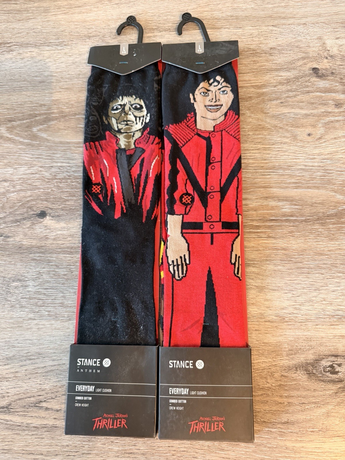 Stance Socks Michael Jackson Thriller Original Black Red Size L Rock Pop Music