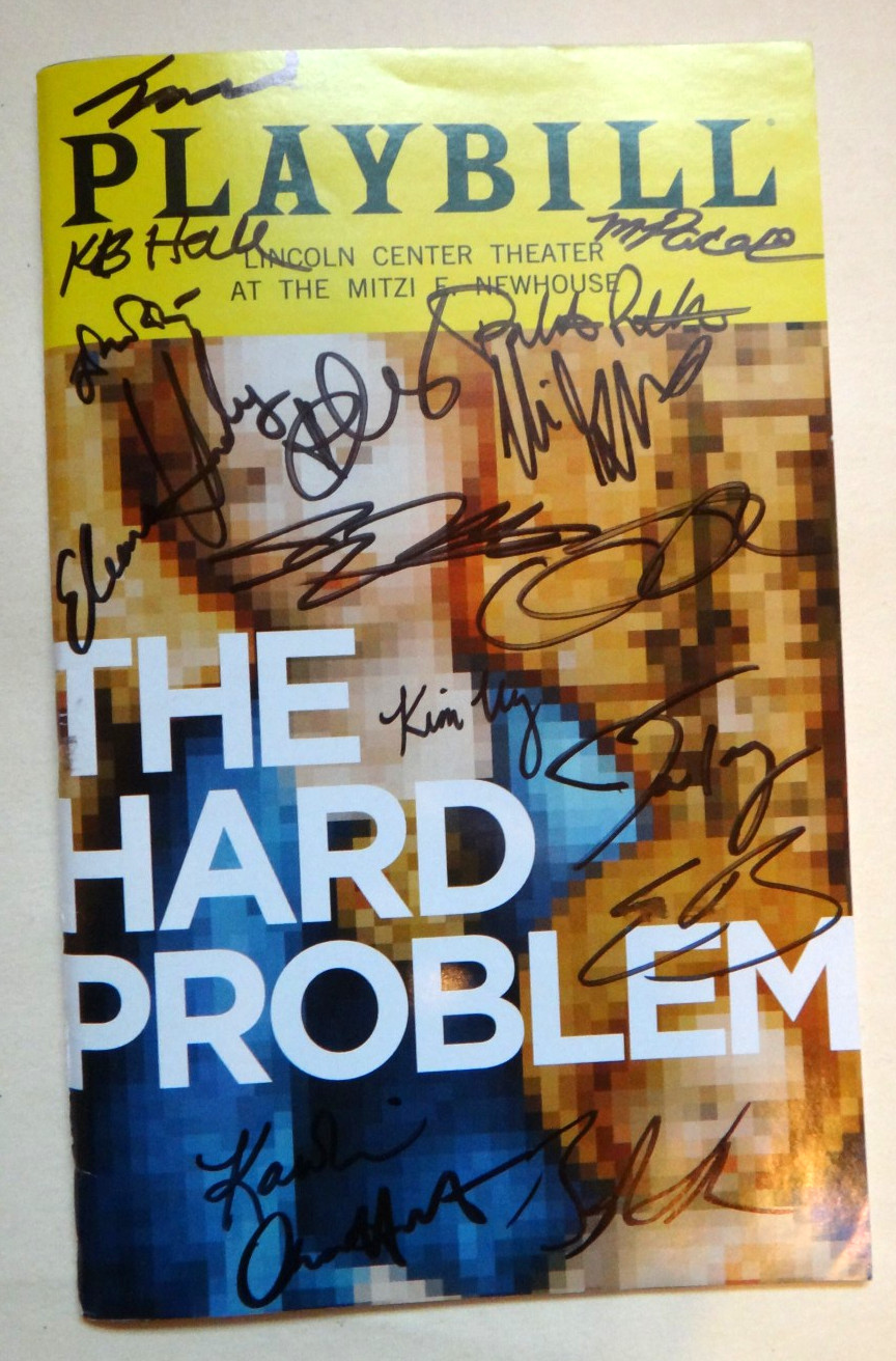The Hard Problem Cast Signed Playbill 2018 Off Broadway Tom Stoppard