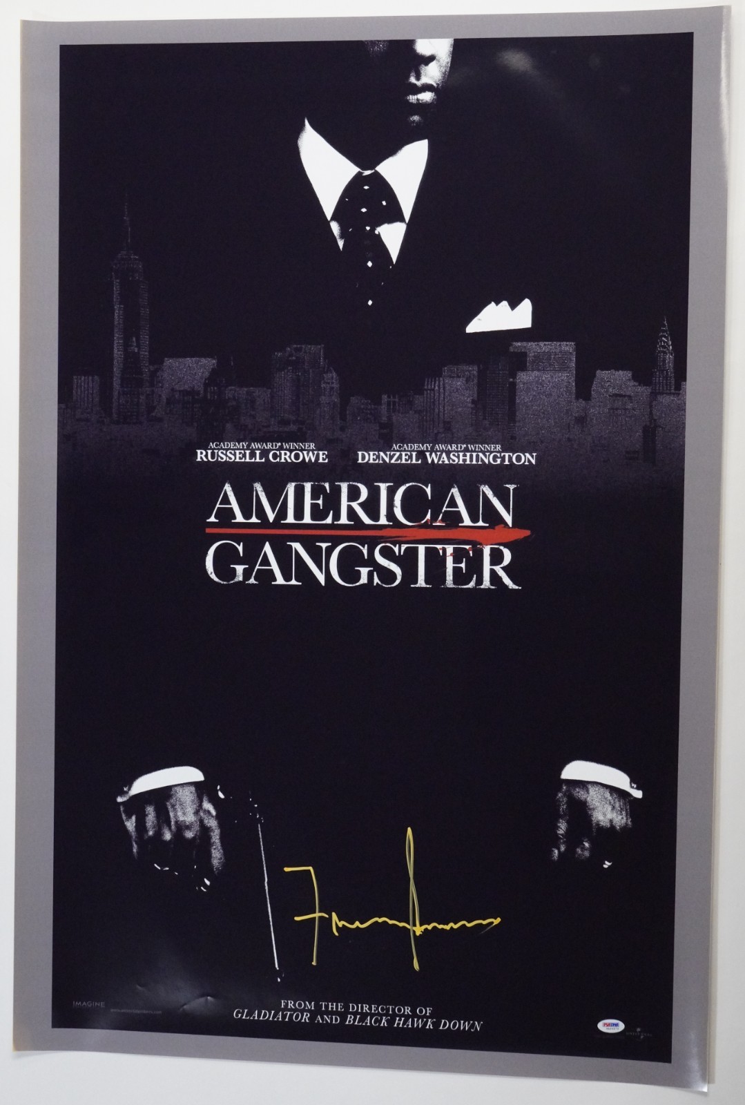 Frank Lucas Signed American Gangster 27×41 Movie Poster PSA/DNA COA Auto’d 272