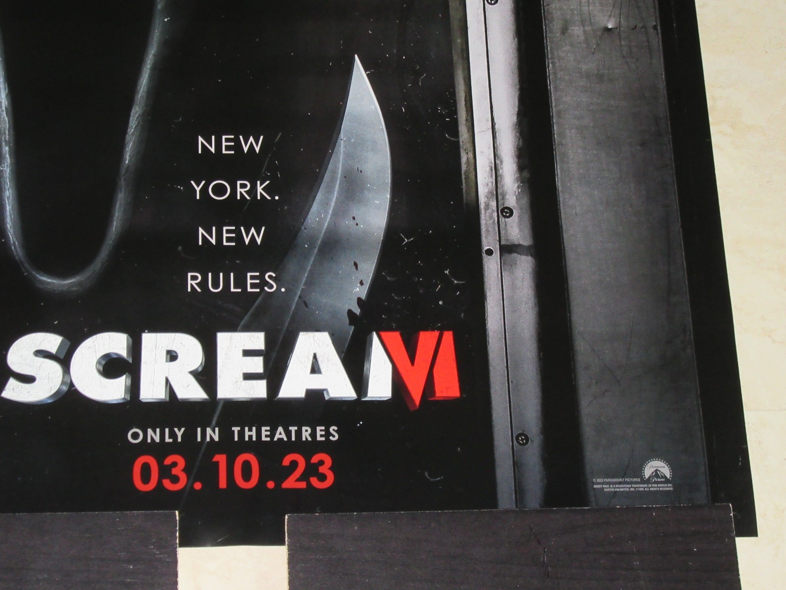 SCREAM VI [ADV. VERSION] [DOUBLE-SIDED] [ORIGINAL] 27×40 D/S MOVIE POSTER [RARE]