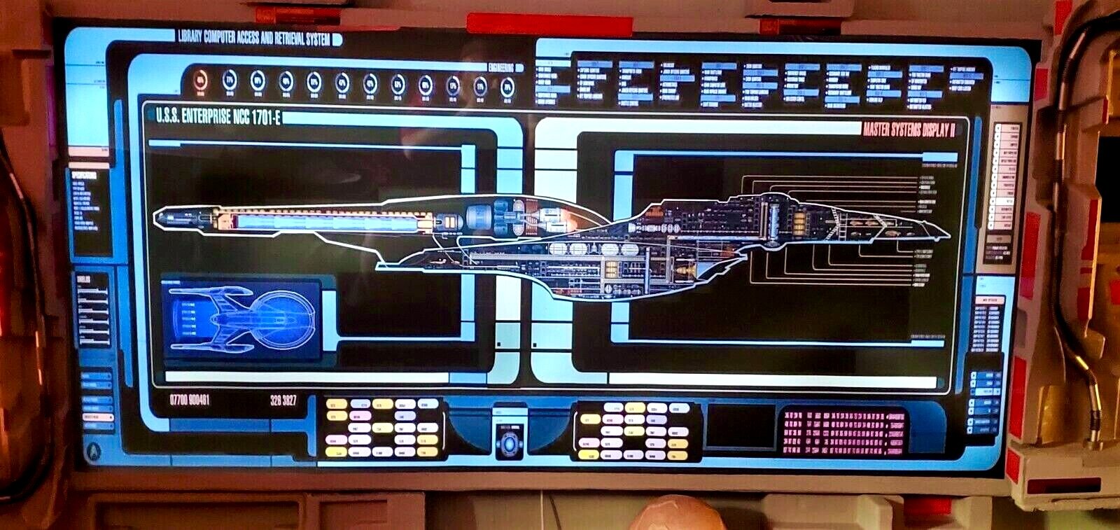 StAr TrEk prop Enterprise E master ship Master lcars translight print 5 FOOT YA