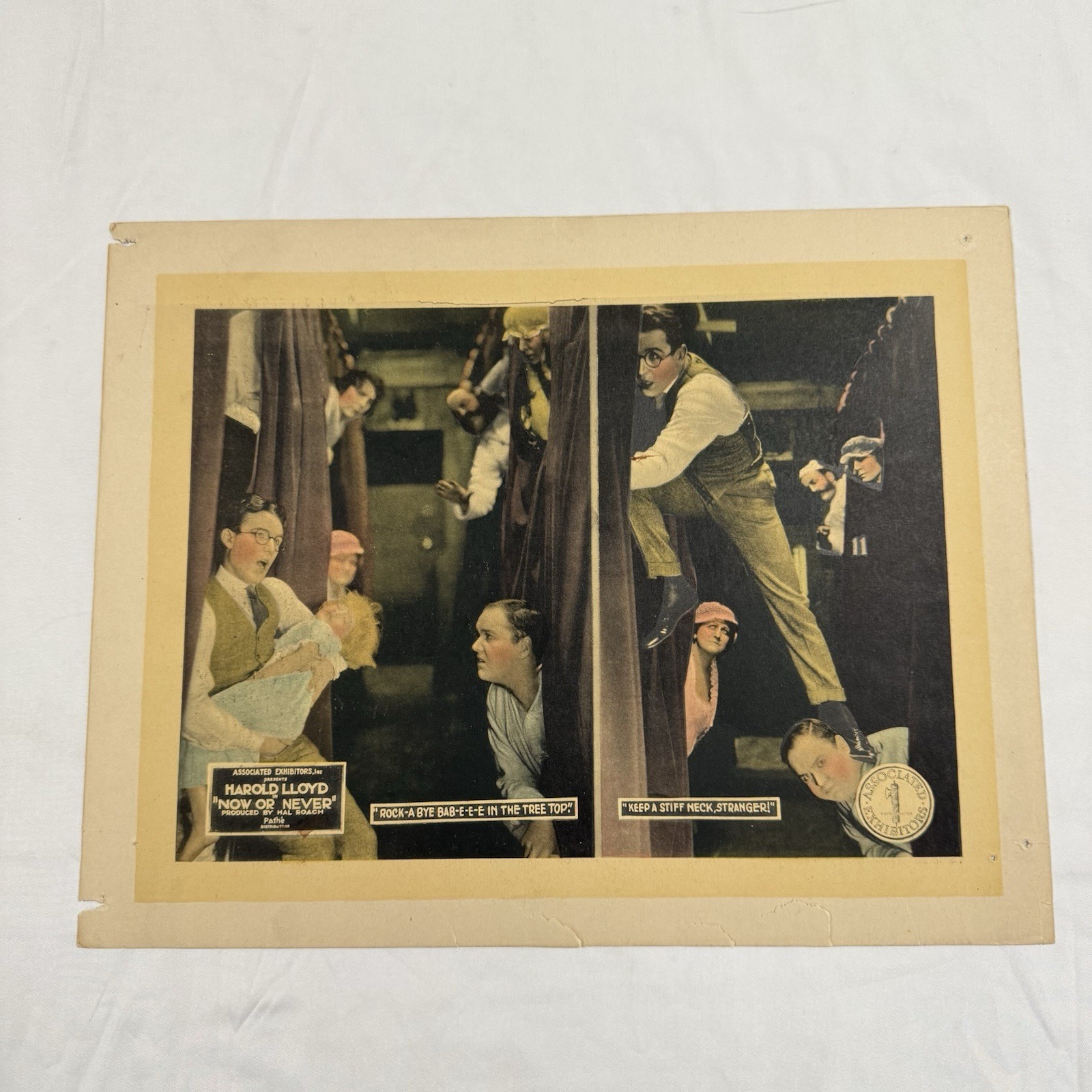 1921 Now Or Never Original 11×14” Lobby Card Harold Lloyd Pathe