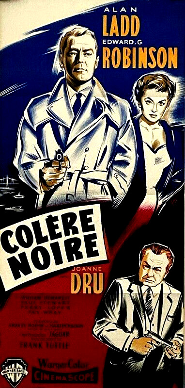 Alan Ladd E G Robinson HELL ON FRISCO BAY Frank Tuttle 1955 FRENCH POSTER 16×32