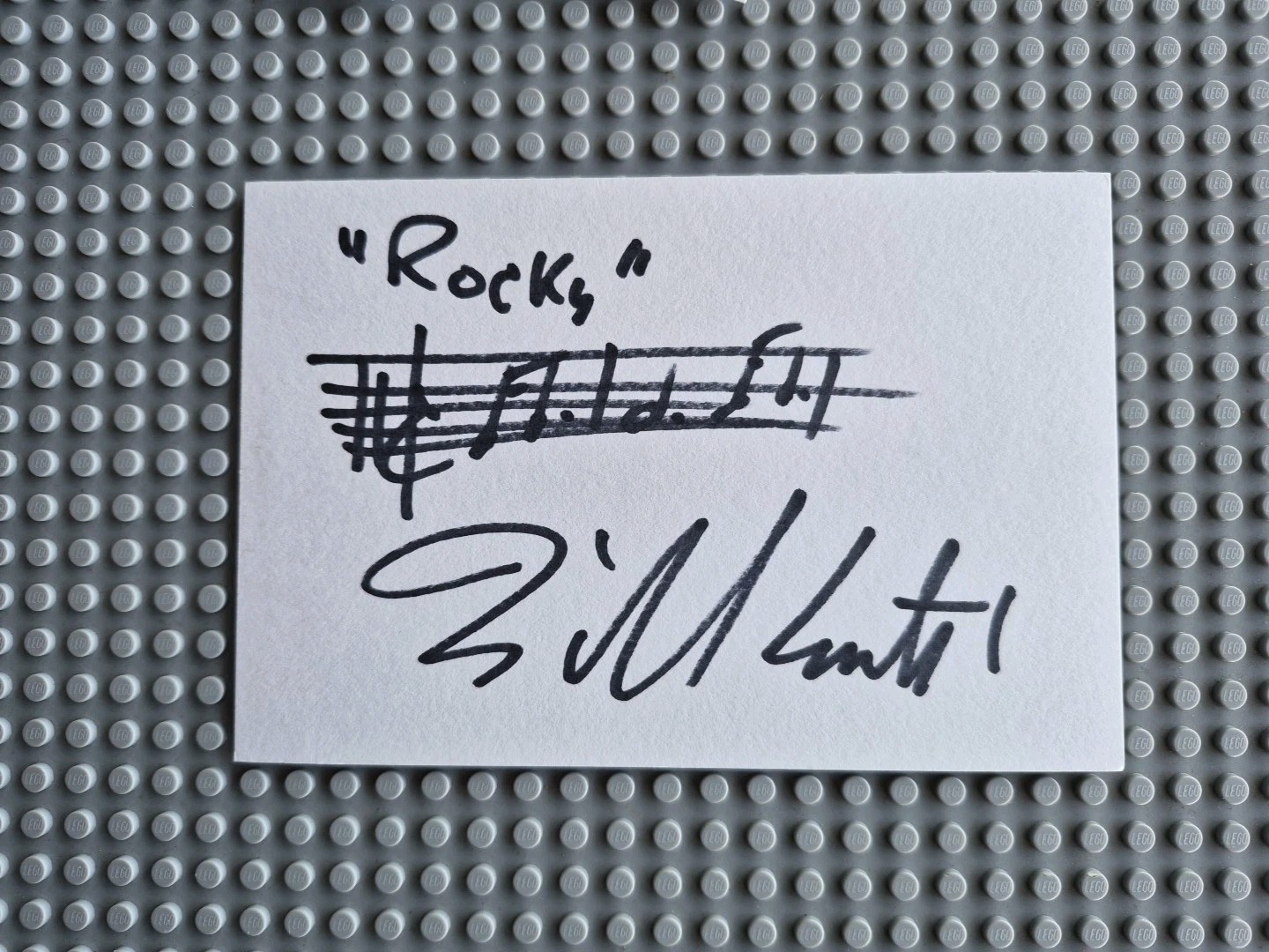 BILL CONTI SIGNED MUSICAL QUOTE FROM ” ROCKY” ” GONNA FLY NOW ” 4.0 X 6.0 Inch