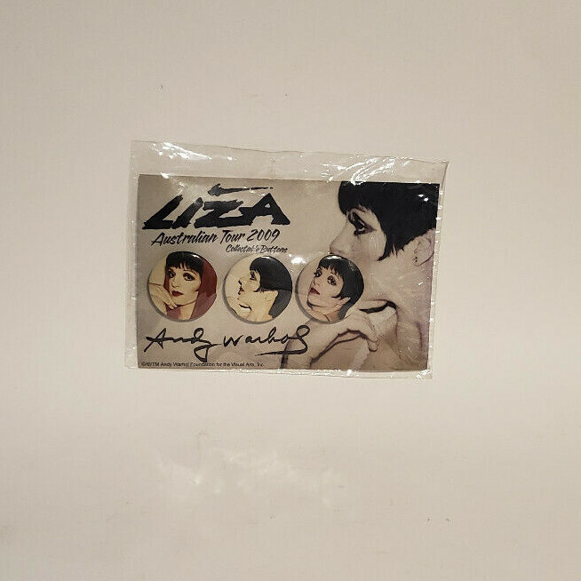 Liza Minnelli Australian Tour 2009 Collectible Buttons Andy Warhol Foundation